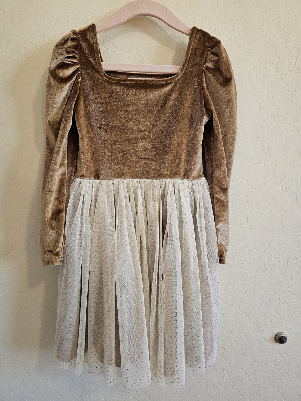 Girlhood Fawn Velvet Sparkle Tutu Dress Size 5